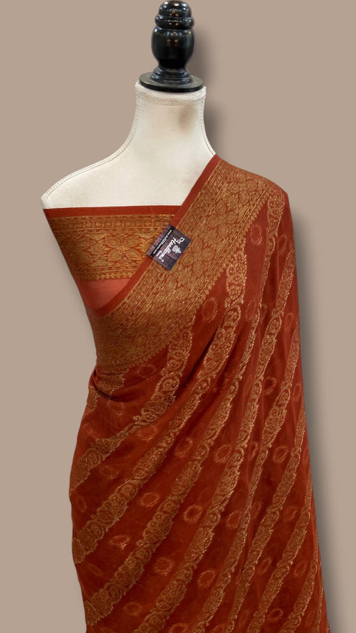 Pure Chiffon Khaddi Banarasi Saree - The Handlooms