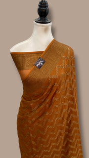 Pure Chiffon Khaddi Banarasi Saree - The Handlooms