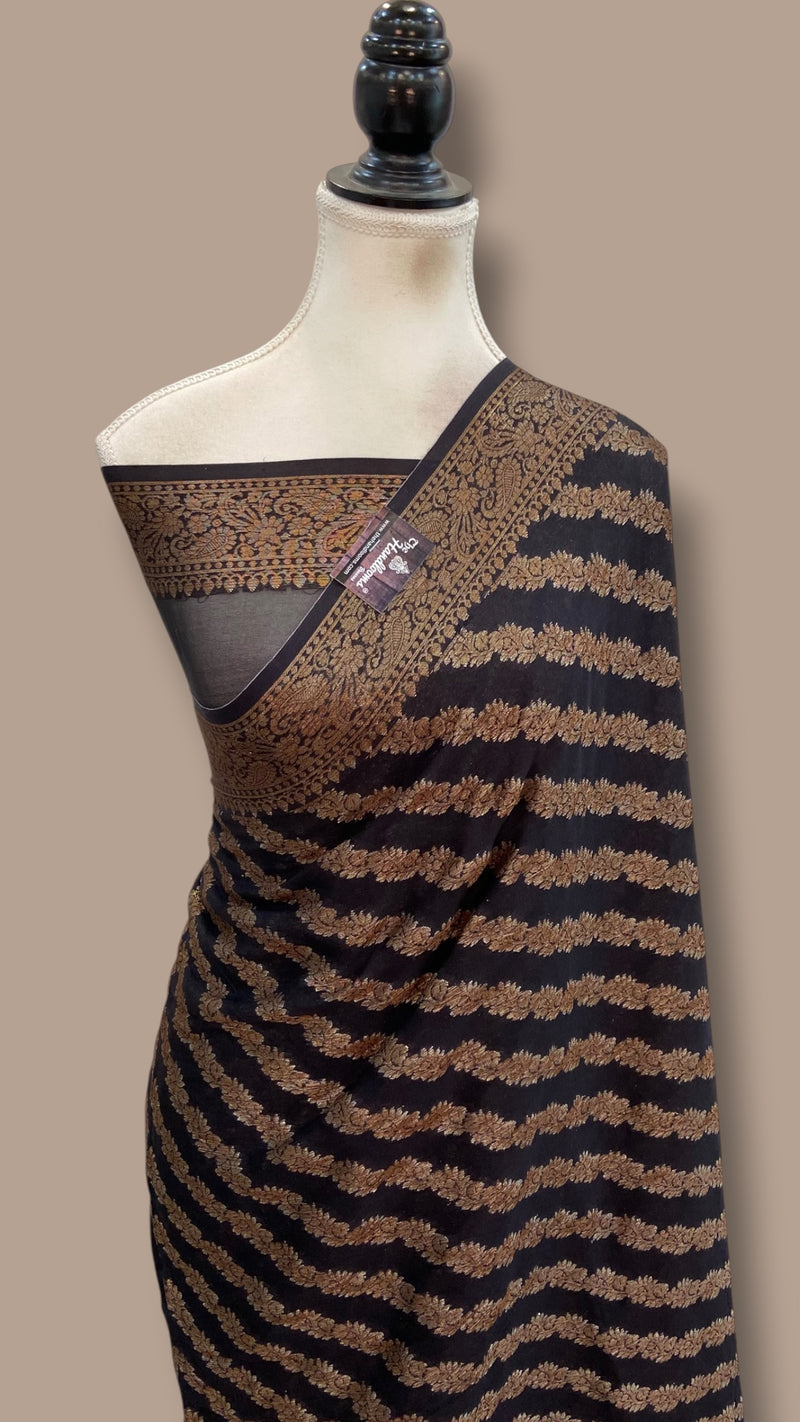 Pure Chiffon Khaddi Banarasi Saree - The Handlooms