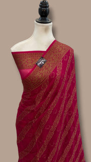 Pure Chiffon Khaddi Banarasi Saree - The Handlooms