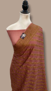 Pure Chiffon Khaddi Banarasi Saree - The Handlooms
