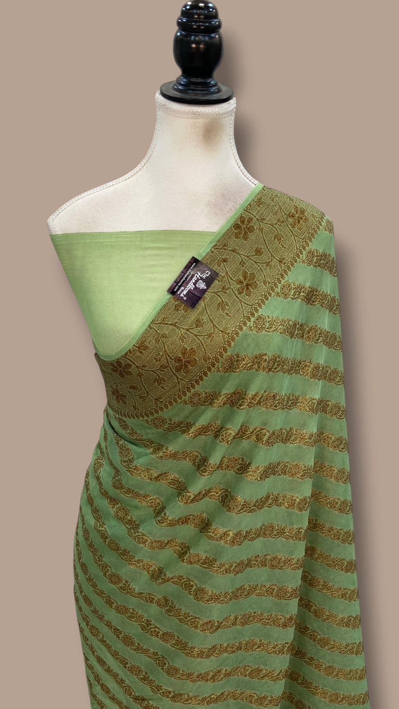 Pure Chiffon Khaddi Banarasi Saree - The Handlooms