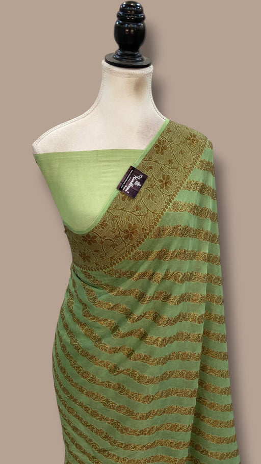 Pure Chiffon Khaddi Banarasi Saree - The Handlooms