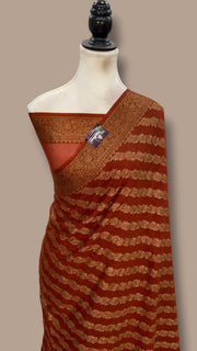 Pure Chiffon Khaddi Banarasi Saree - The Handlooms