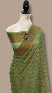 Pure Chiffon Khaddi Banarasi Saree - The Handlooms