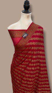 Pure Chiffon Khaddi Banarasi Saree - The Handlooms