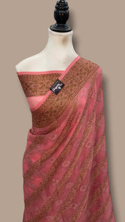 Pure Chiffon Khaddi Banarasi Saree - The Handlooms