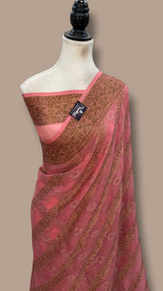 Pure Chiffon Khaddi Banarasi Saree - The Handlooms