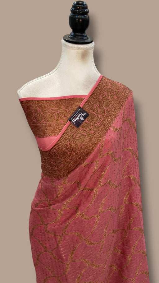 Pure Chiffon Khaddi Banarasi Saree - The Handlooms