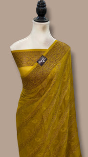 Pure Chiffon Khaddi Banarasi Saree - The Handlooms