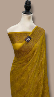 Pure Chiffon Khaddi Banarasi Saree - The Handlooms