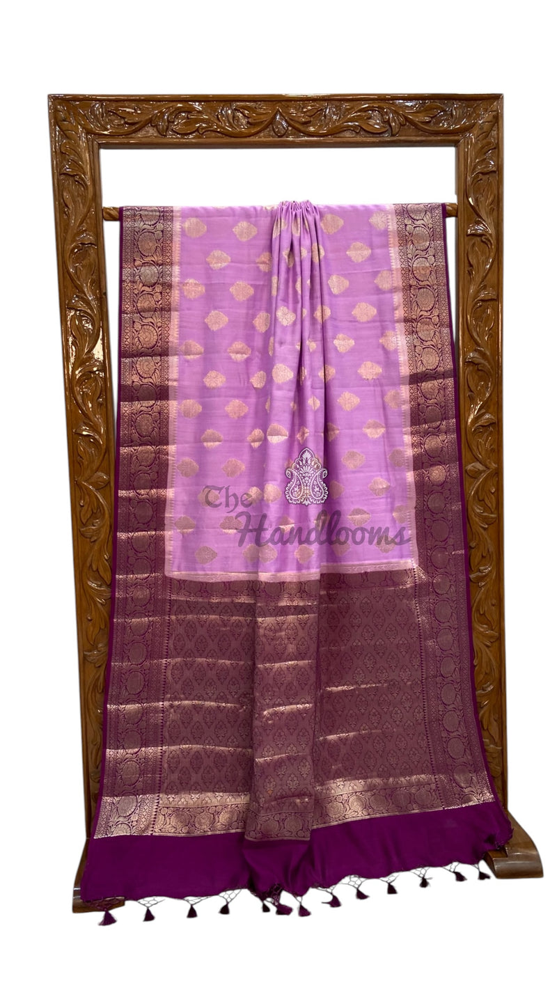 Pure Dupion Silk Banarasi Saree - Gold Zari - The Handlooms