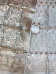 Pure Kora Tissue Handlooms Banarasi Dress material - The Handlooms