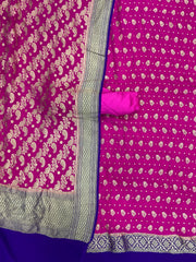 Khaddi Georgette Banarasi Dress material Water Zari - The Handlooms