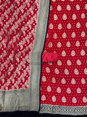 Khaddi Georgette Banarasi Dress material Water Zari - The Handlooms