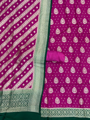 Pure Moonga Georgette Banarasi Dress material - The Handlooms