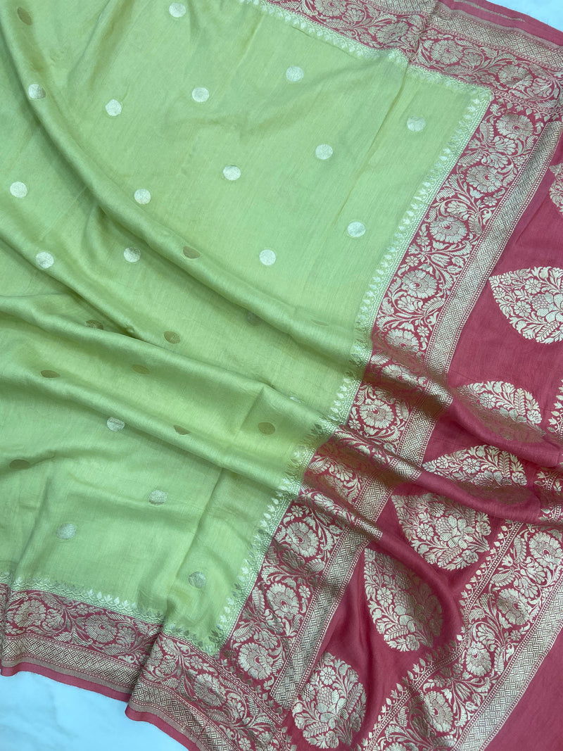 Pure Moonga Georgette Handloom Banarasi Dupatta - The Handlooms