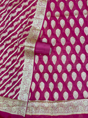 Pure Chiffon Khaddi Banarasi Dress material - The Handlooms