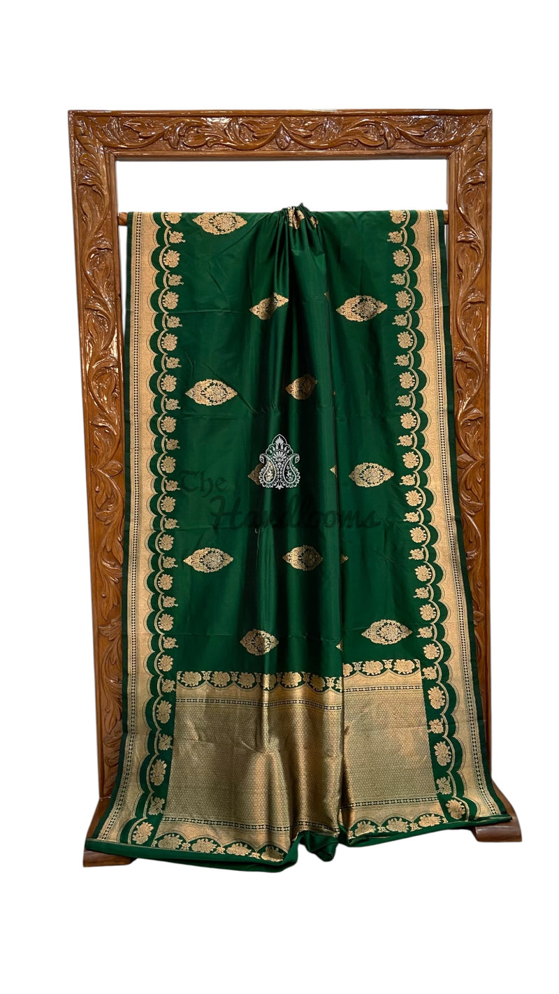 Pure Katan Silk Banarasi Handloom Saree - All Over Kadua Motifs