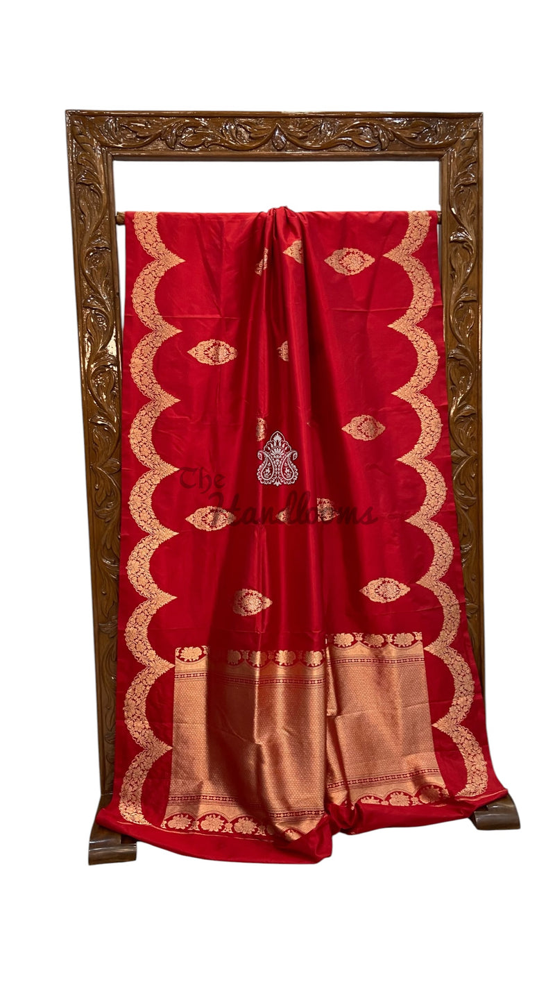 Pure Katan Silk Banarasi Handloom Saree - All Over Kadua Motifs