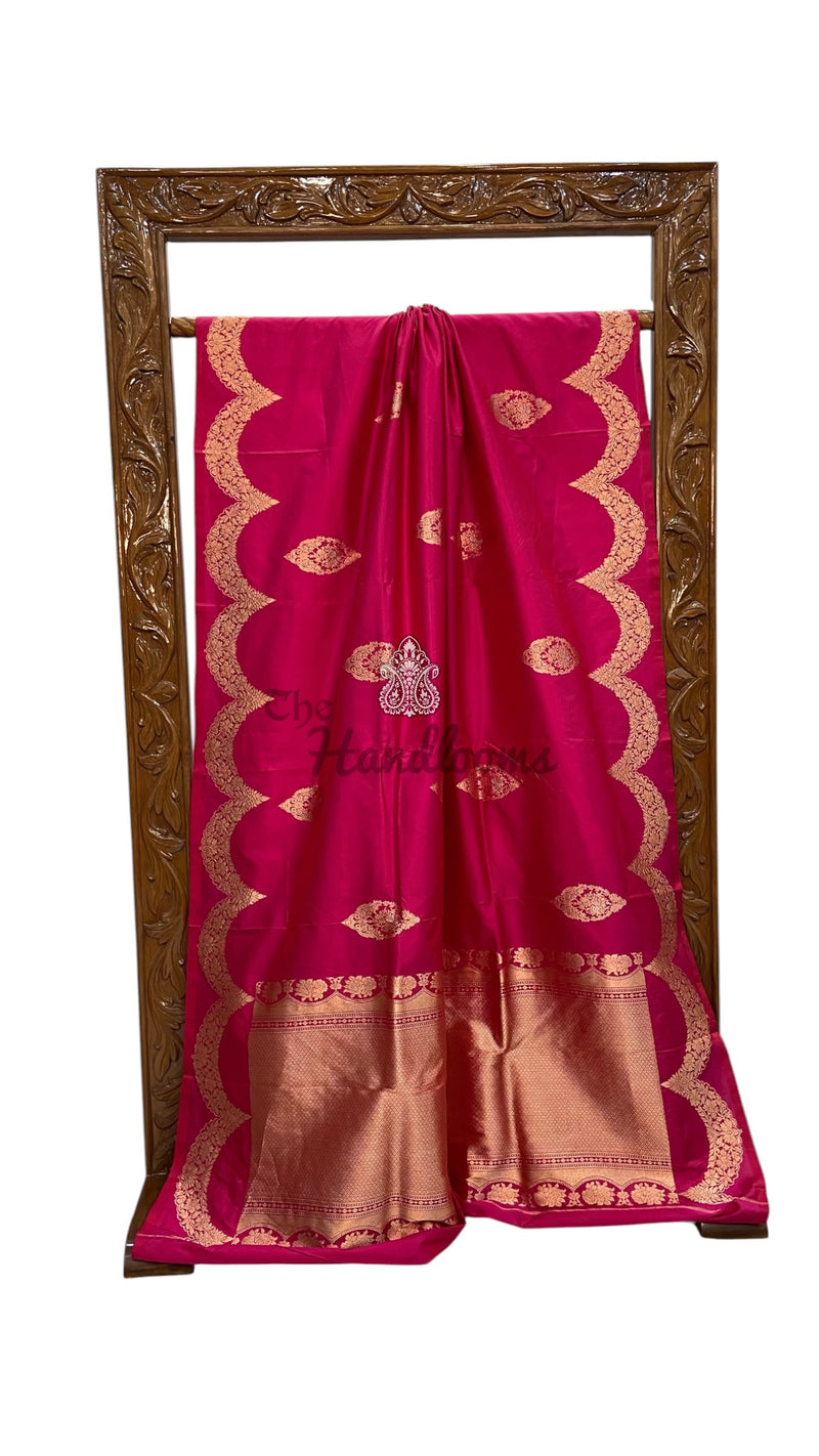 Pure Katan Silk Banarasi Handloom Saree - All Over Kadua Motifs