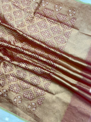 Pure Tissue Reshmi Zari Banarasi Brocade Handloom Dupatta - The Handlooms