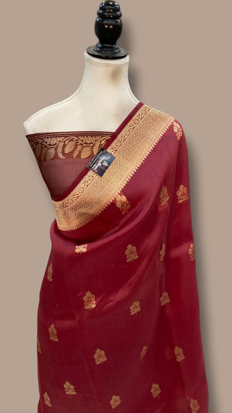 Pure Kora Silk Handloom Banarasi Saree