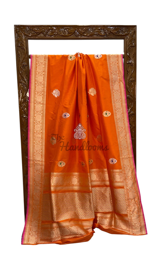 Pure Katan Silk Banarasi Handloom Saree - All Over Kadua Motifs - The Handlooms