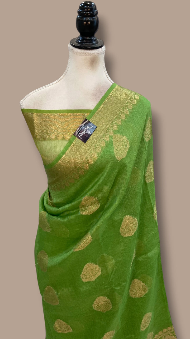 Pure Linen Banarasi Saree