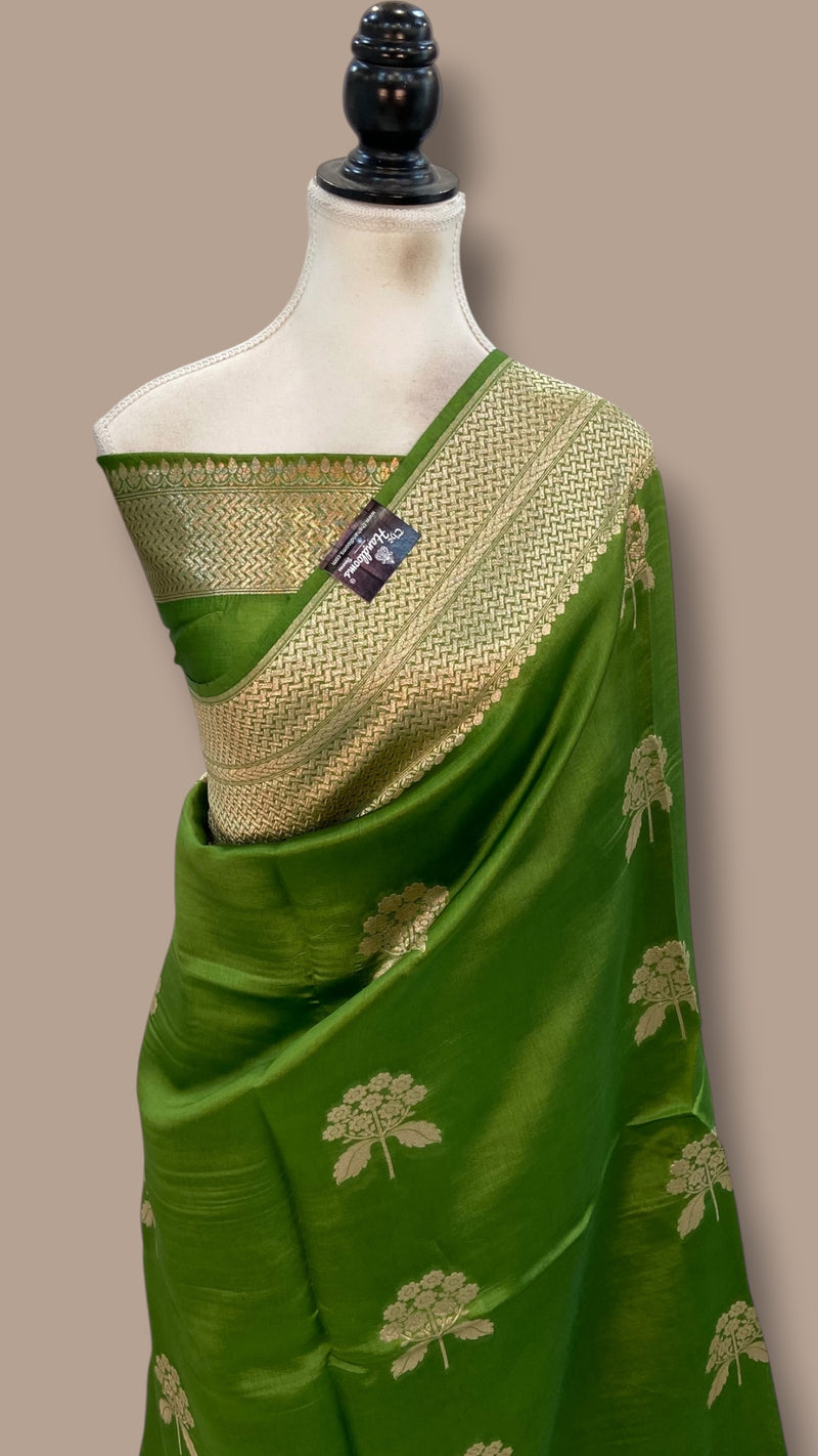 Pure Mango Silk Banarasi Handloom Saree