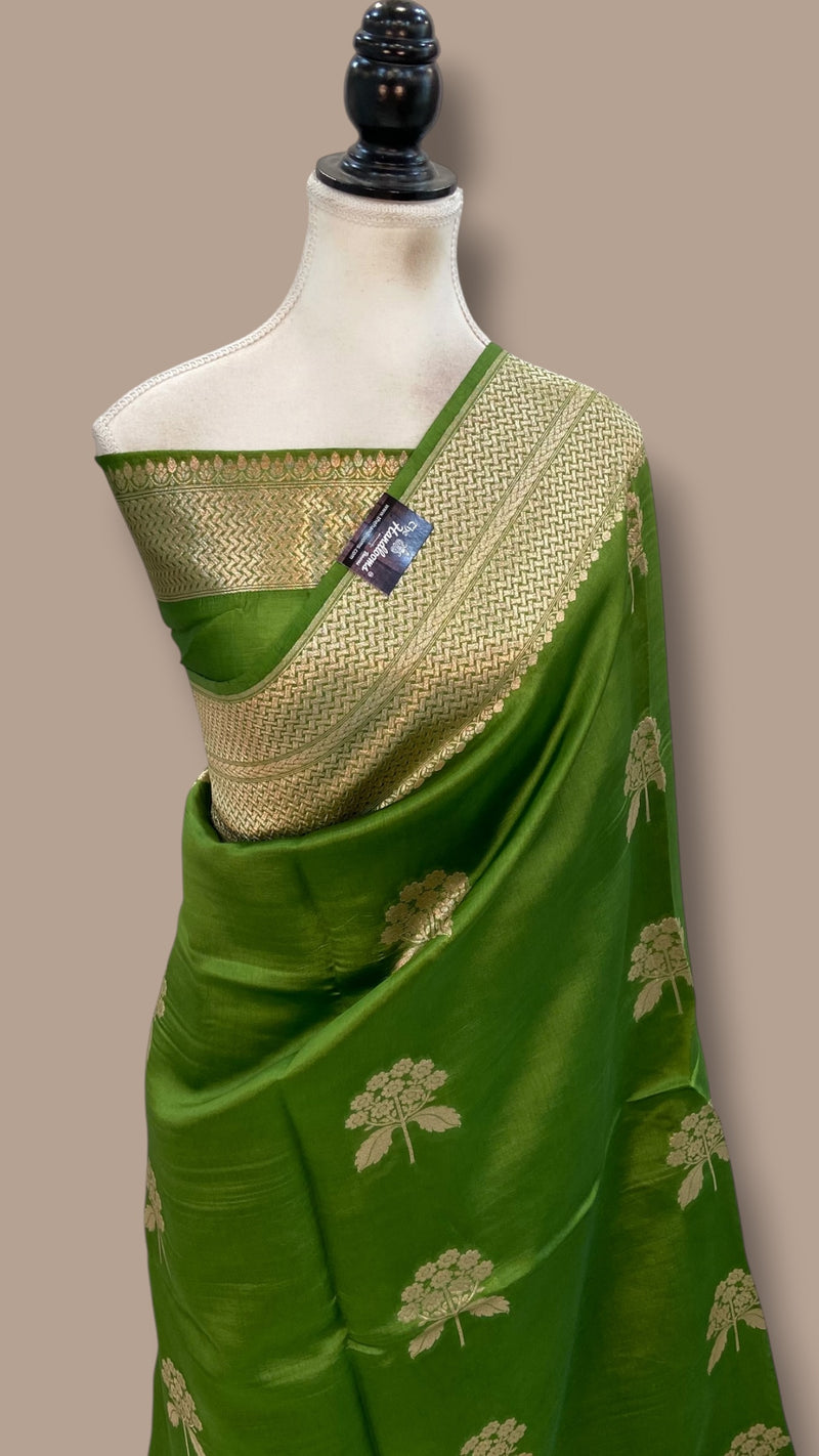 Pure Mango Silk Banarasi Handloom Saree