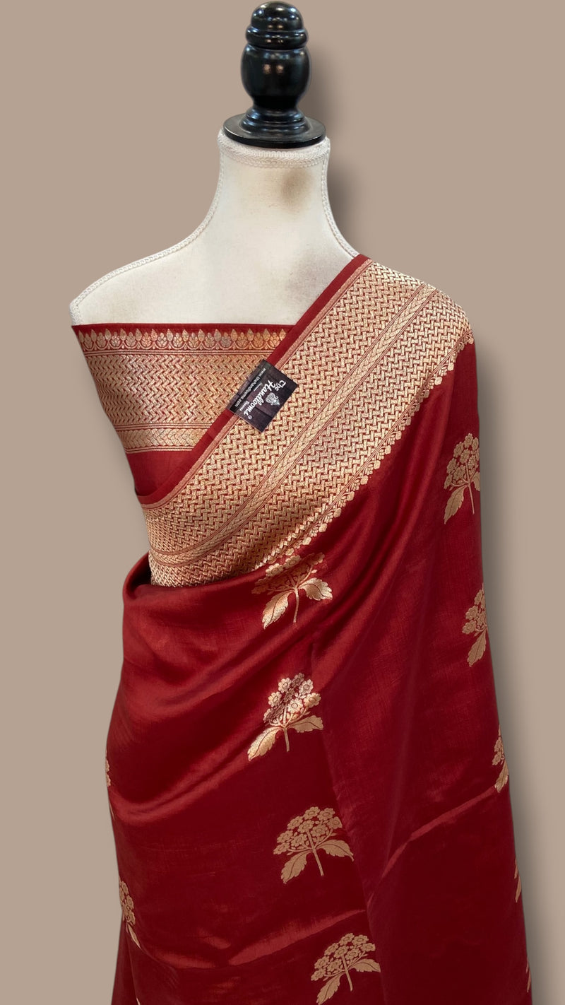 Pure Mango Silk Banarasi Handloom Saree