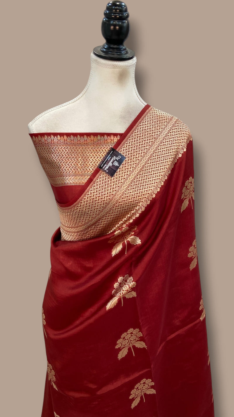 Pure Mango Silk Banarasi Handloom Saree