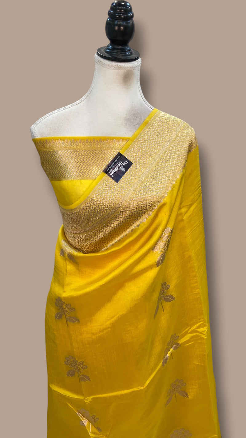 Pure Mango Silk Banarasi Handloom Saree