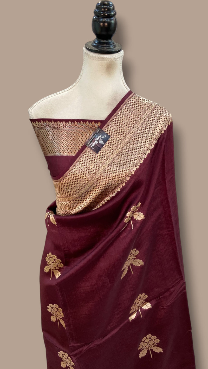 Pure Mango Silk Banarasi Handloom Saree