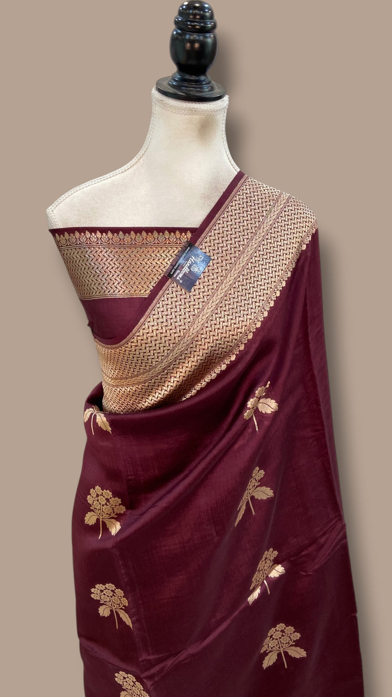 Pure Mango Silk Banarasi Handloom Saree