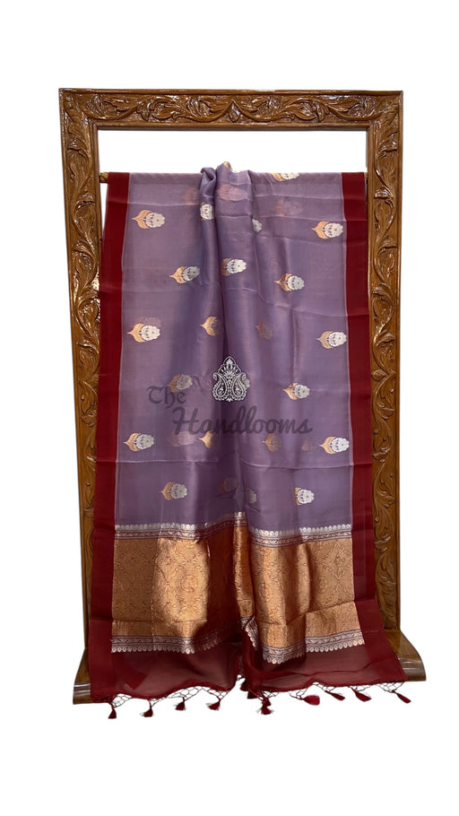 Pure Kora Silk Handloom Banarasi Saree - The Handlooms
