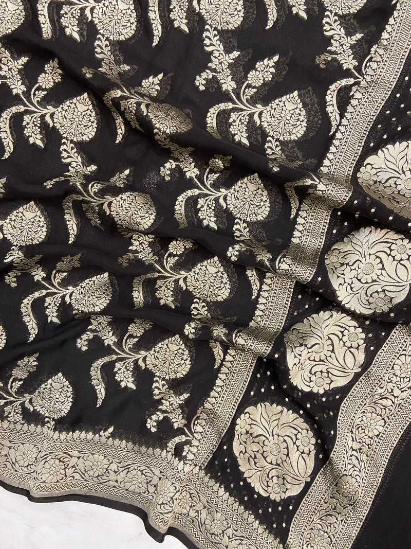 Pure Khaddi Georgette Handloom Dupatta