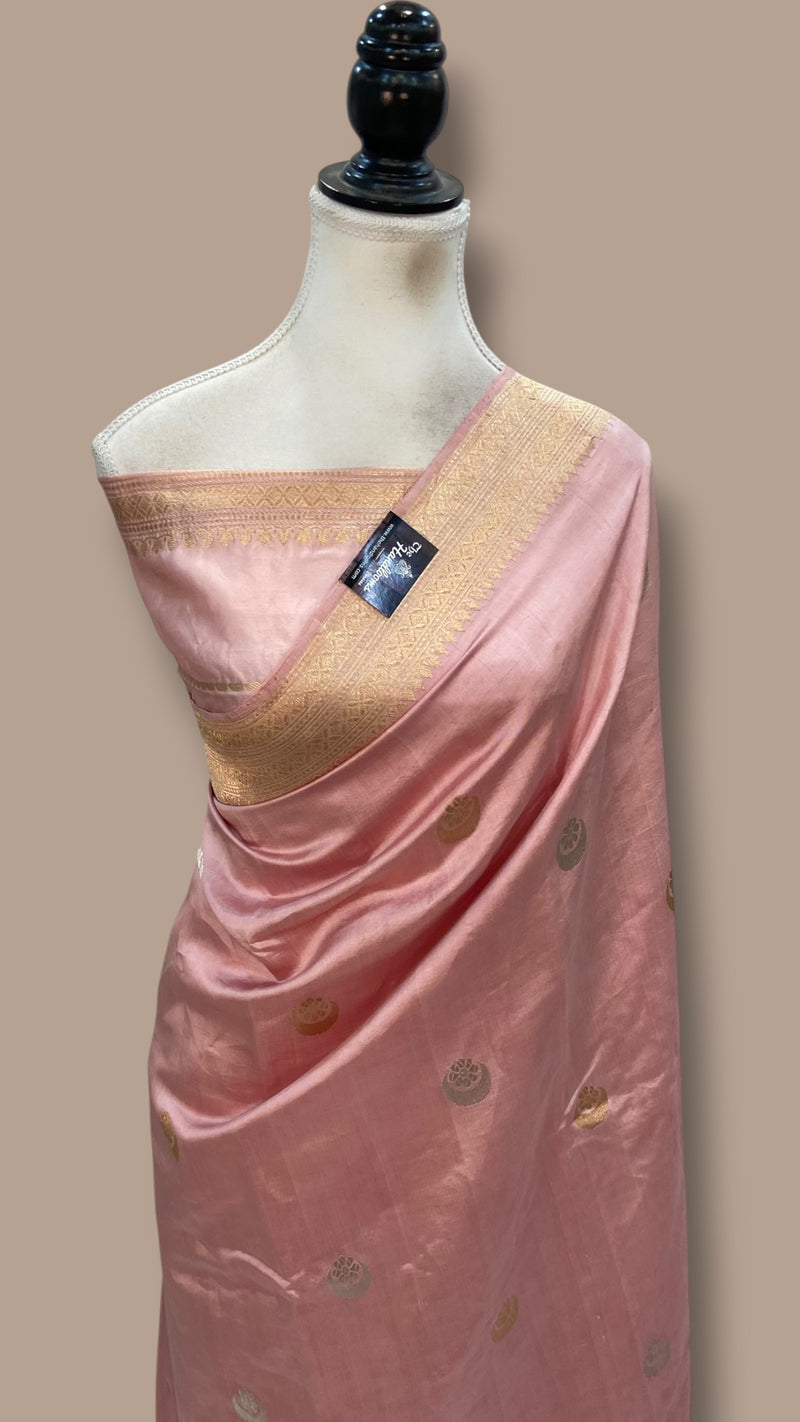 Pure Katan Silk Banarasi Handloom Saree - All Over Kadua Motifs