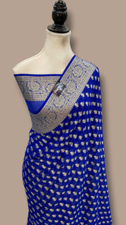Pure Chiffon Khaddi Banarasi Saree - The Handlooms