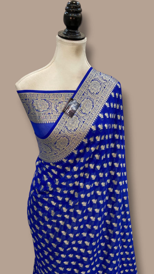 Pure Chiffon Khaddi Banarasi Saree - The Handlooms