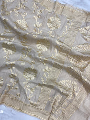 Pure Moonga  handloom Dupatta - The Handlooms