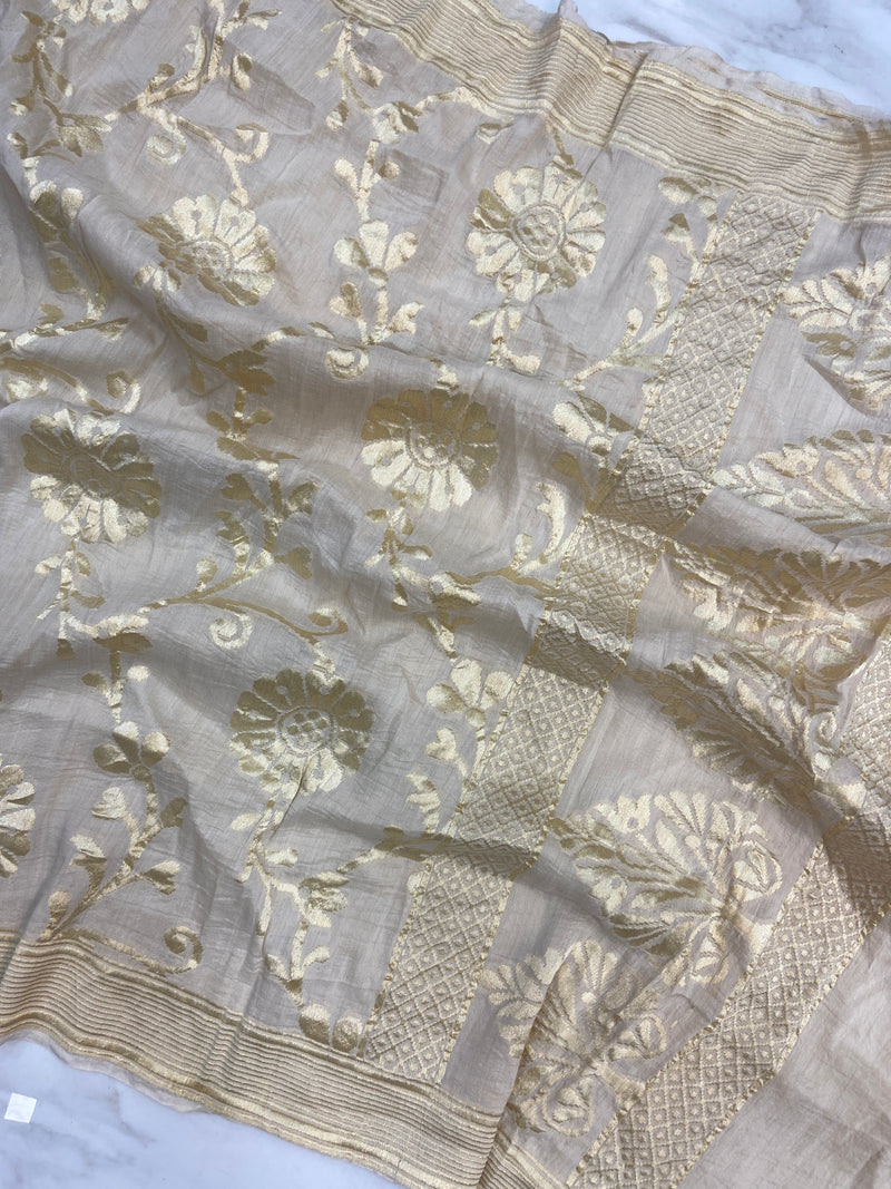 Pure Moonga  handloom Dupatta - The Handlooms