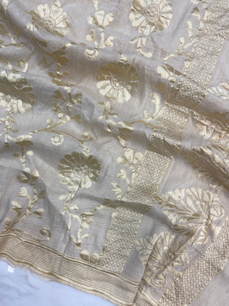 Pure Moonga  handloom Dupatta - The Handlooms