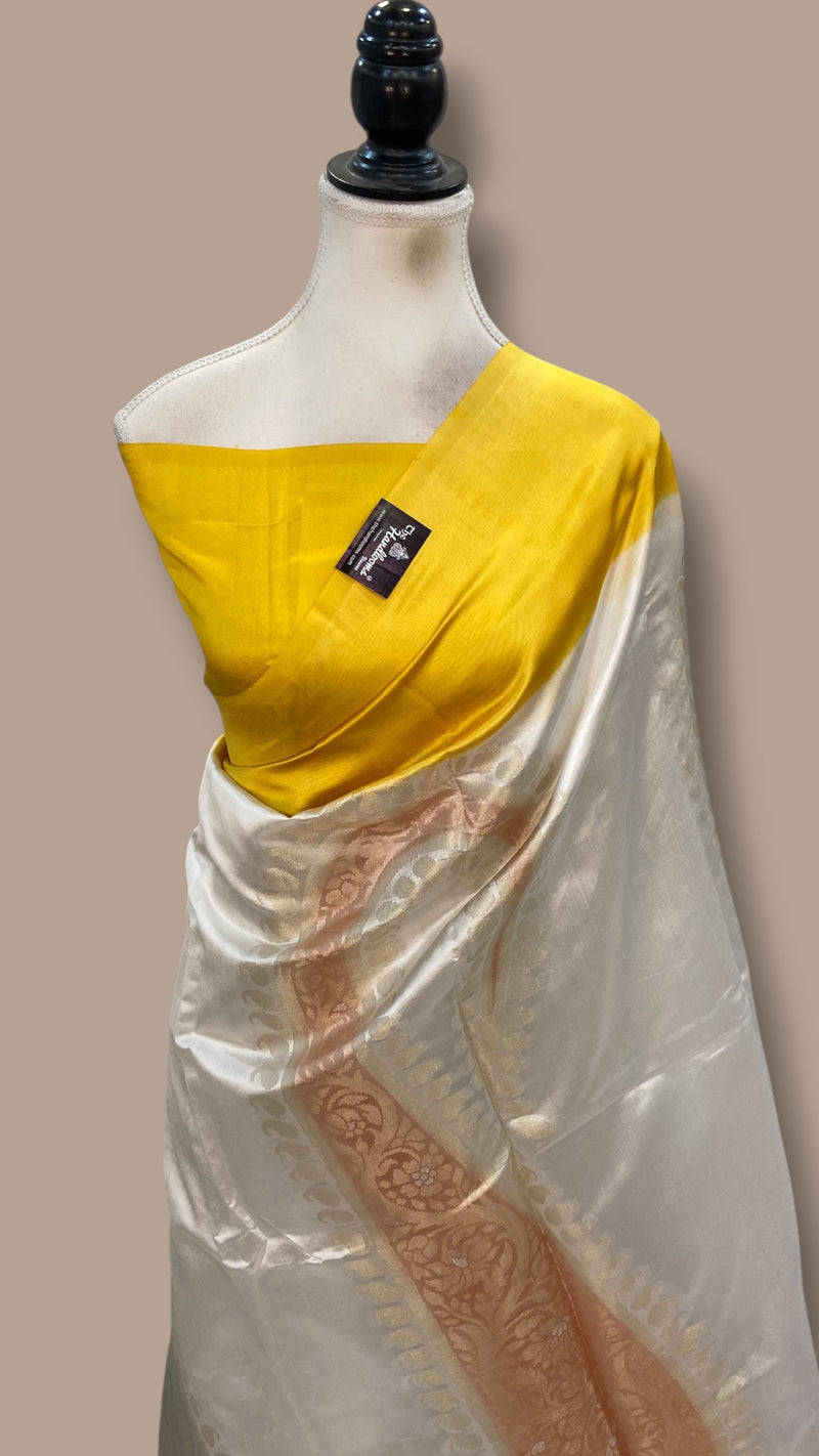 Pure Mango Silk Banarasi Handloom Saree