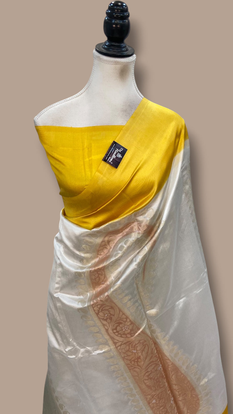 Pure Mango Silk Banarasi Handloom Saree