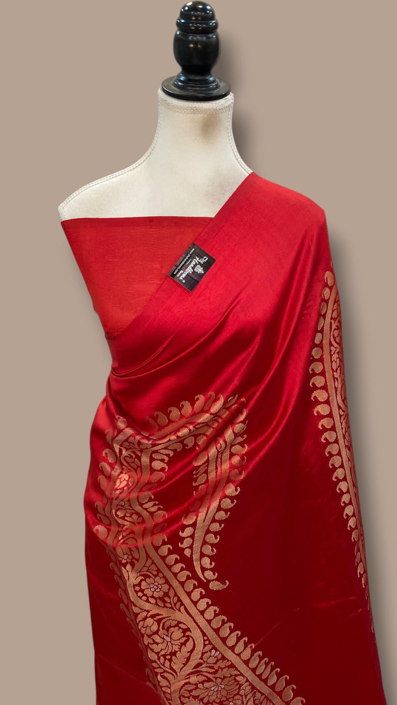 Pure Mango Silk Banarasi Handloom Saree