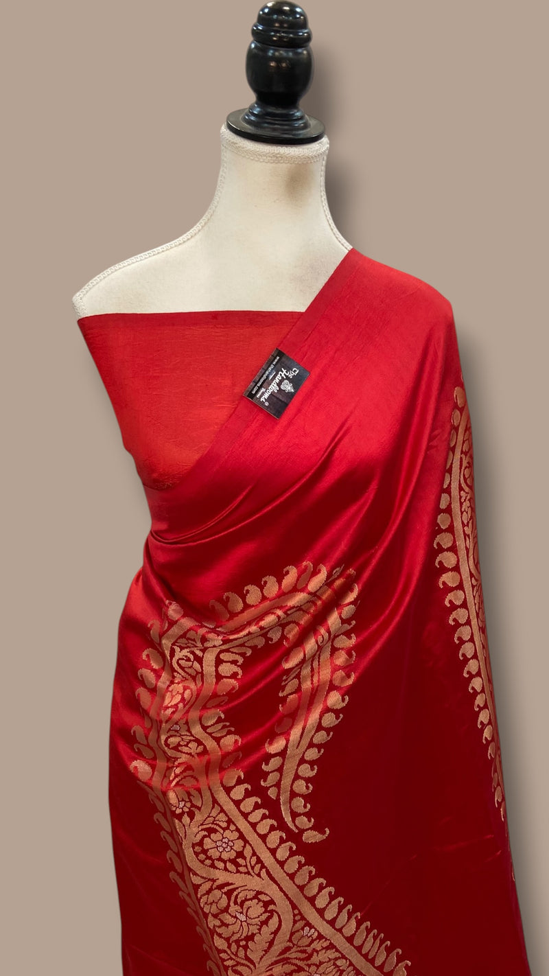 Pure Mango Silk Banarasi Handloom Saree