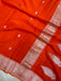 Orange Pure Georgette Banarasi Handloom Saree - The Handlooms