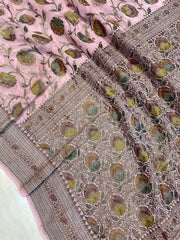 Pure Khaddi Georgette Handloom Banarasi Saree - The Handlooms